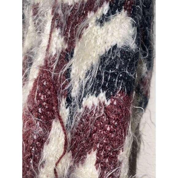 camo Leopard Animal Soft Sweater M Long Cardigan Oversize Buttons grandpa BP - Picture 10 of 10